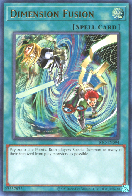 Dimension Fusion yugioh card